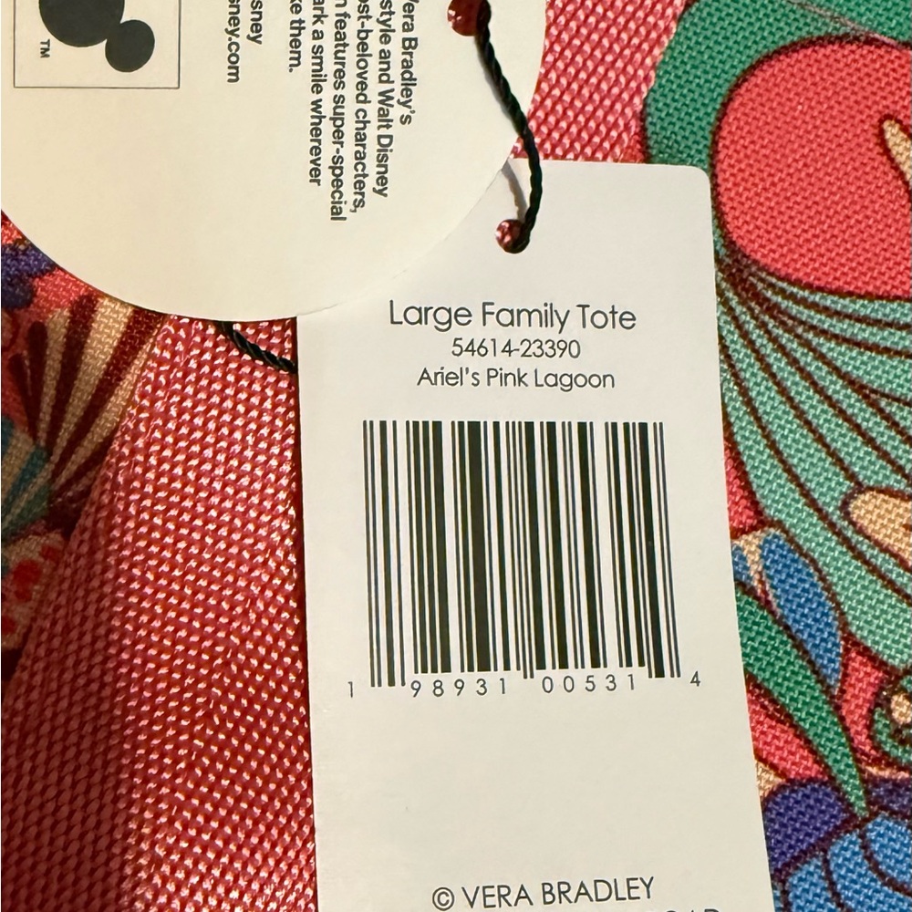 Vera Bradley Ariel’s Pink Lagoon Tote & Beach Towel Set - Picture 3 of 7